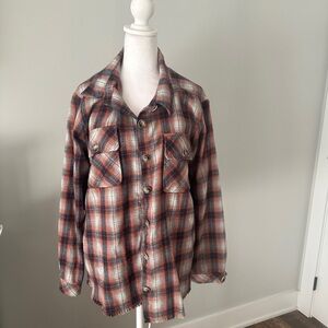 DEMOCRACY Multicolor Plaid Shirt-Size M
